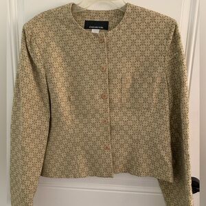Jones New York Sage Green/Tan Patterned Women's Jacket -SZ 14